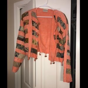 Unique cardigan with coin details